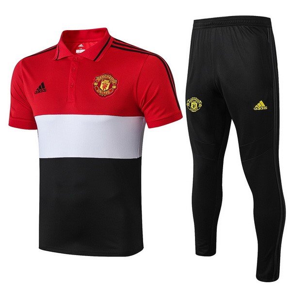 Polo Manchester United Conjunto Completo 2019-20 Rojo Blanco Negro